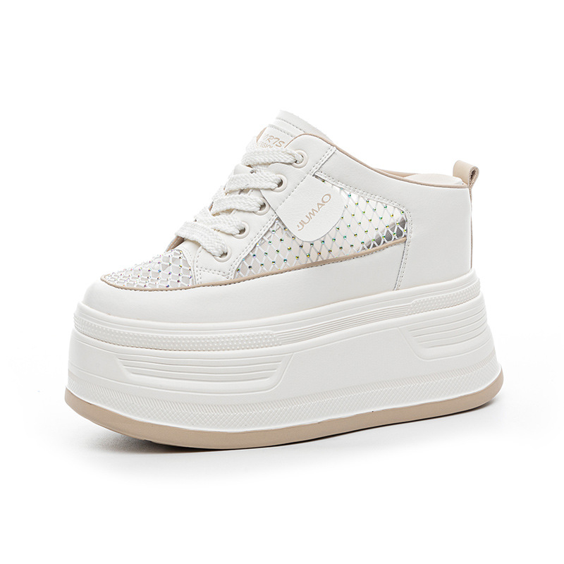 Women Shoes Japanese Brand - 12CM Air Mesh Genuine Leather Breathable