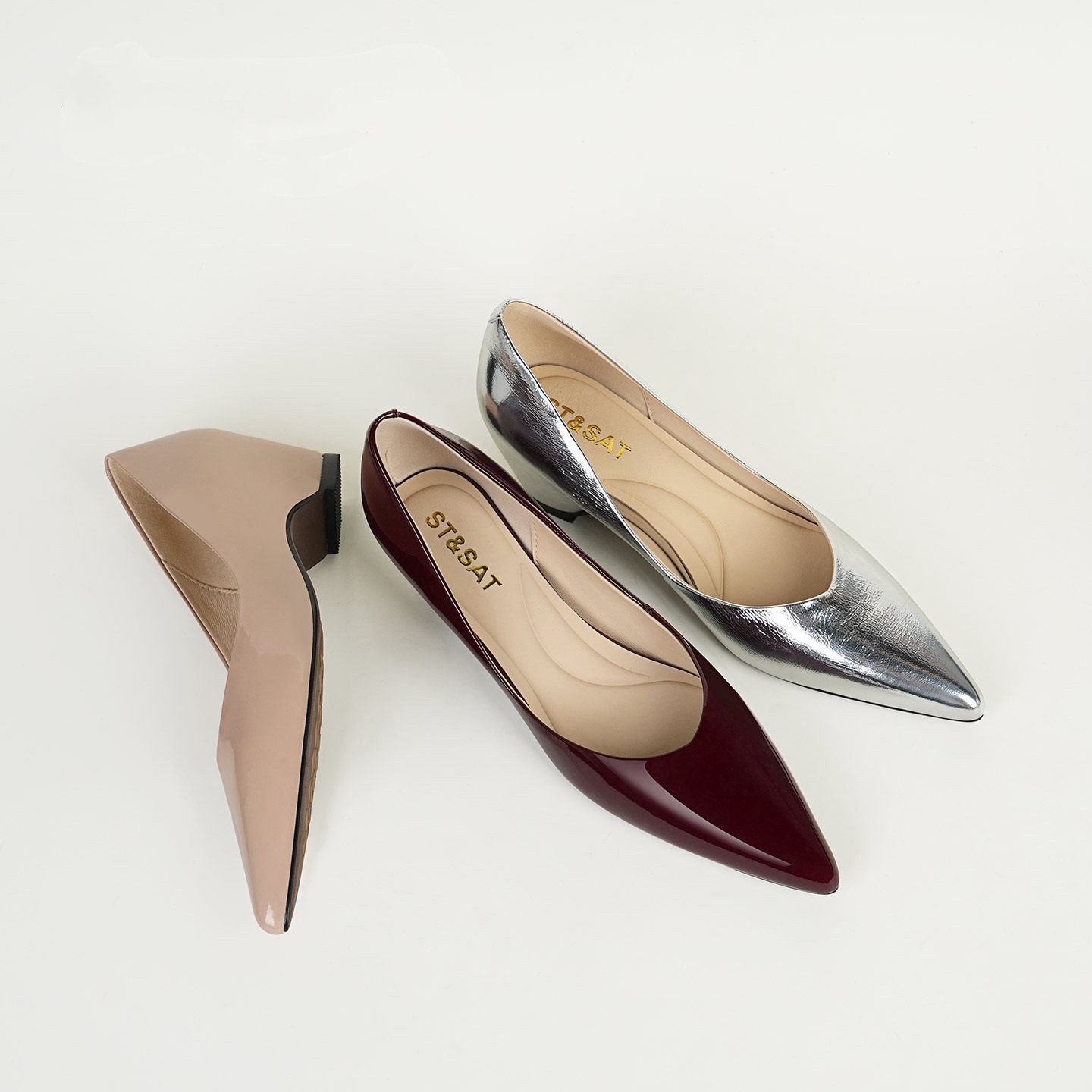 Women'S Shoes For Work - Pointed Toe Low-Cut Flats for Women