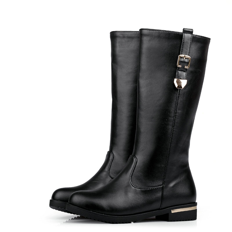 Luxury Soft PU Leather Winter  - Women'S Shoes Burgundy review and price