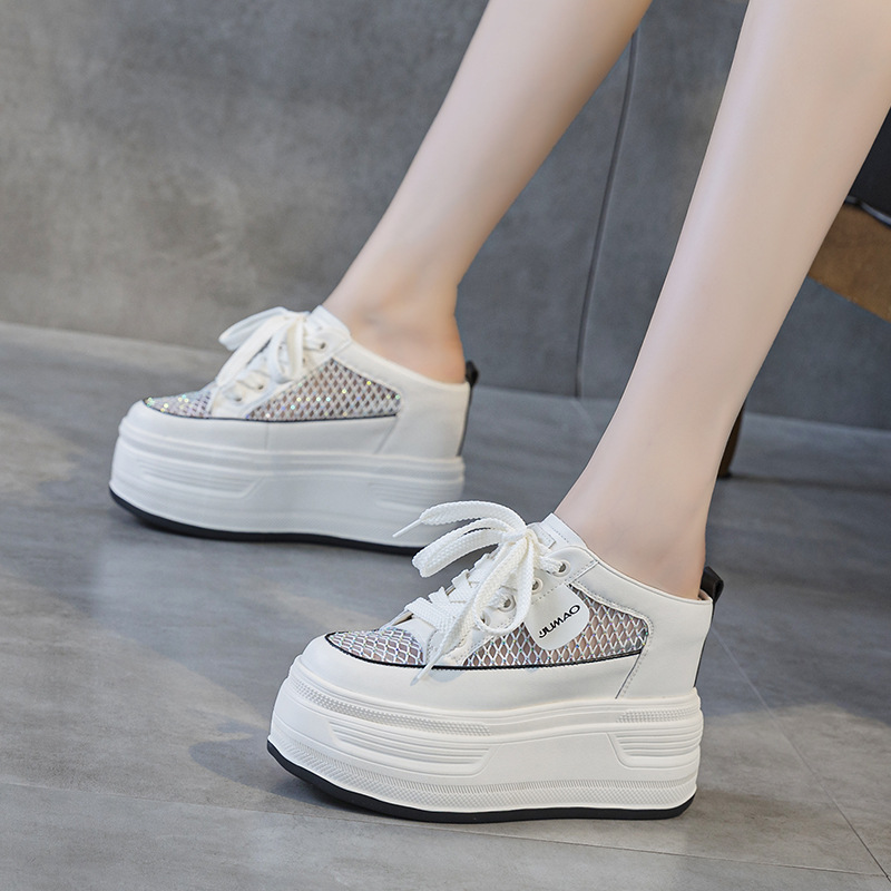 12CM Air Mesh Genuine Leather  - Women Shoes Japanese Brand review and price