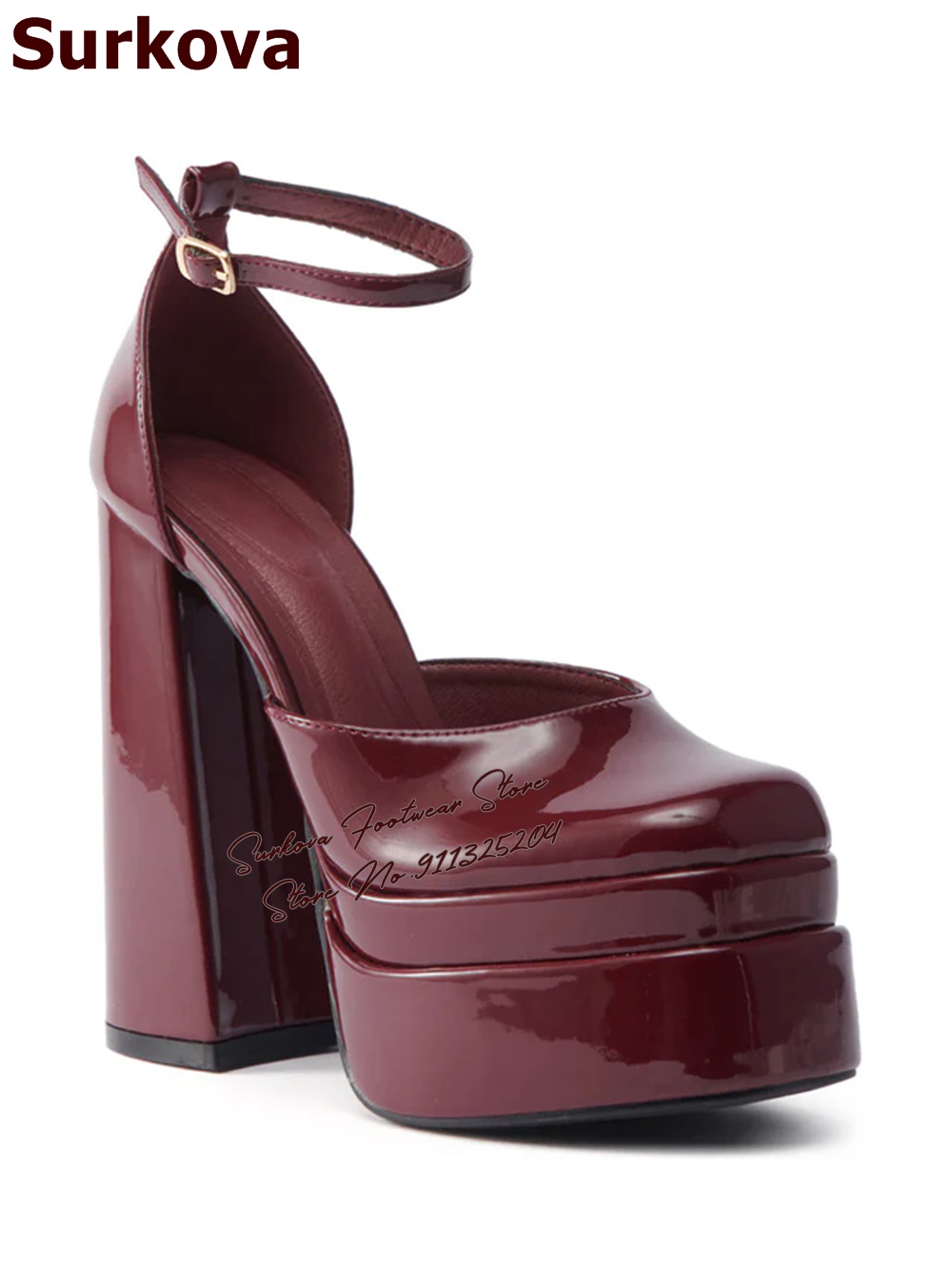 Surkova Burgundy Patent Leathe - Women'S Shoes Burgundy review and price