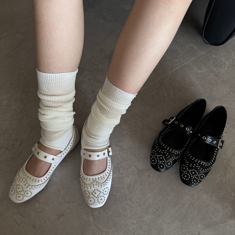 Retro Rivet Buckle Design Flat - Women Shoes Branded review and price