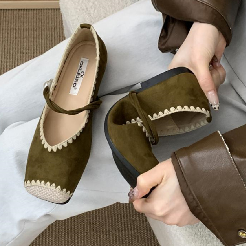 Retro Splicing Design Comfort  - Women Shoes Japanese Brand review and price