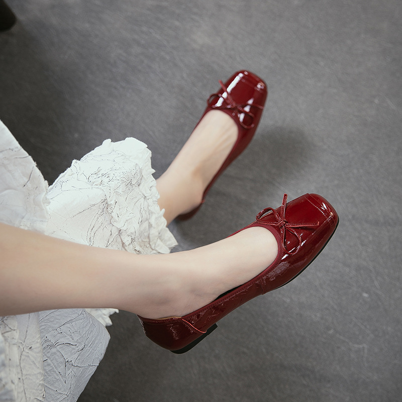 Genuien Leather Round Toe Low  - Women Shoes Japanese Brand review and price