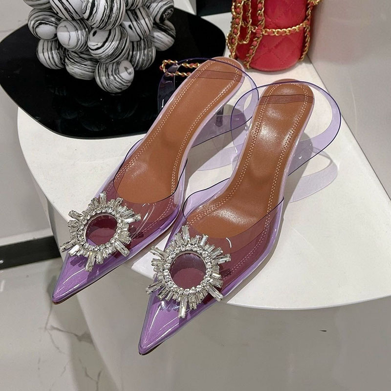 Pointed Toe Clear PVC Thin Hig - Clear Strap Heel review and price