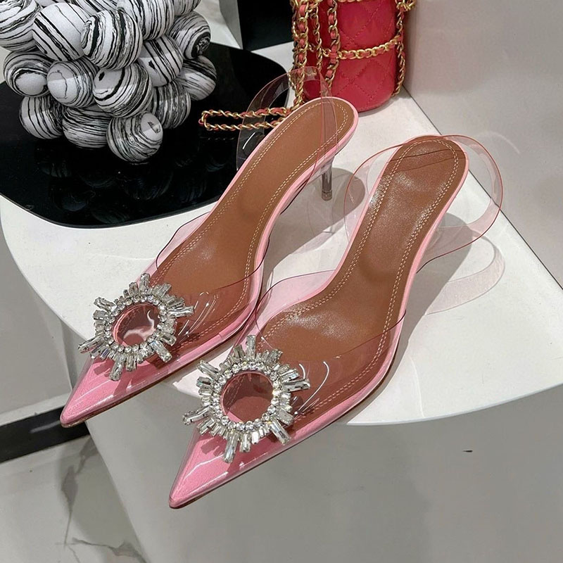 Pointed Toe Clear PVC Thin Hig - Clear Strap Heel review and price