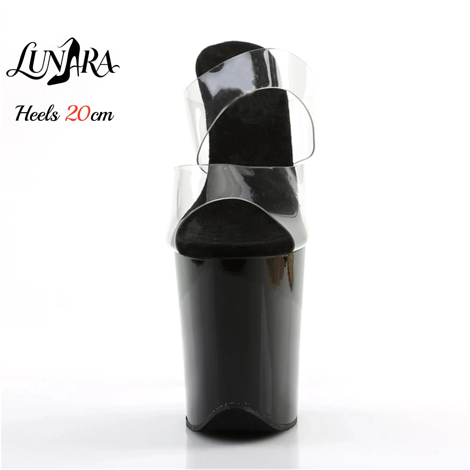 20cm Clear PVC Strappy Ultra H - Clear Strap Heel review and price