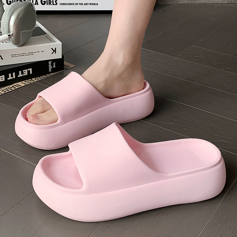 Thick Bottom 6cm Pink Slippers - Women'S Shoes For Flat Feet review and price