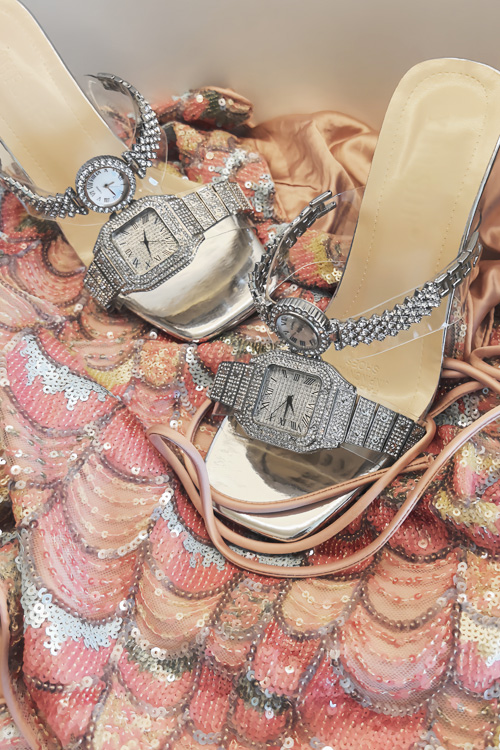 Original design Crystal watch  - Clear Strap Heel review and price