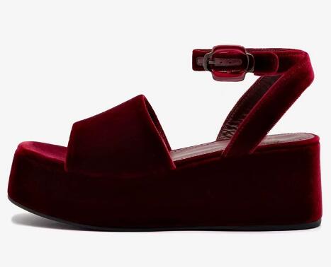 Burgundy Velvet Round Open Toe - Women'S Shoes Burgundy review and price