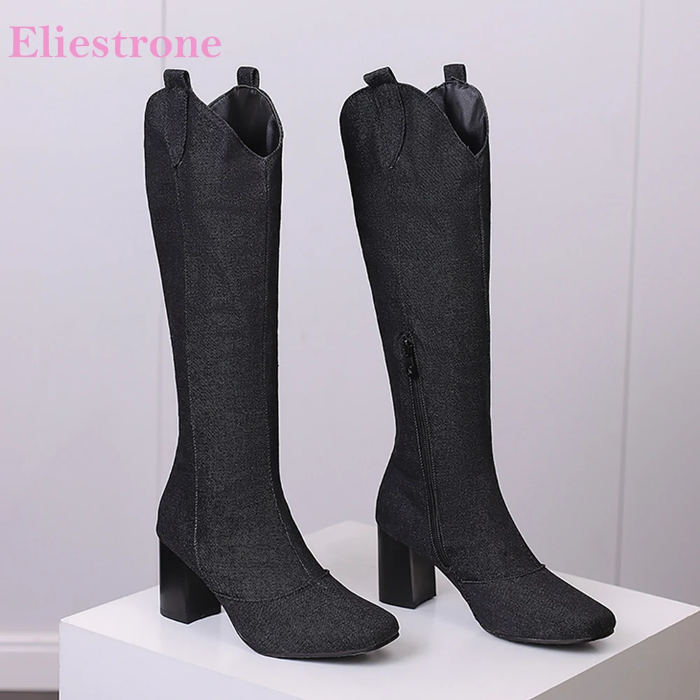 New Winter Black Blue Women Kn - Women'S Shoes Size 12 review and price