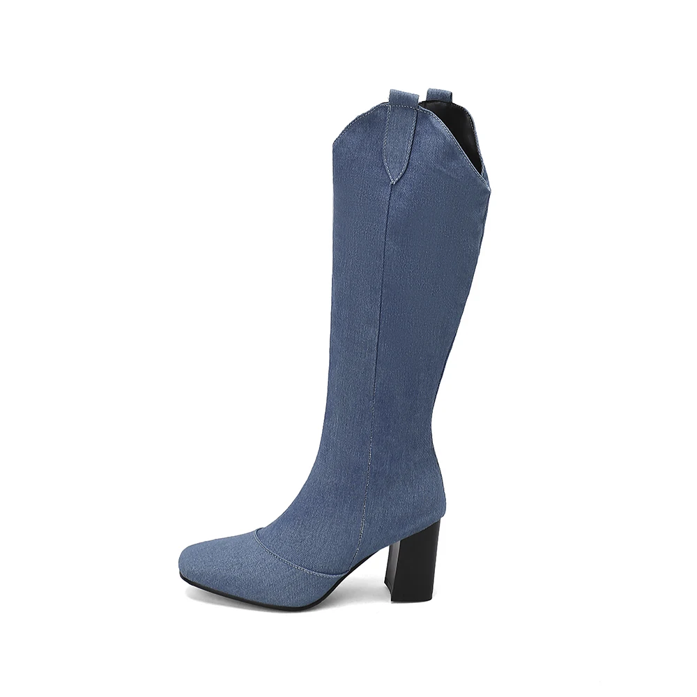 New Winter Black Blue Women Kn - Women'S Shoes Size 12 review and price