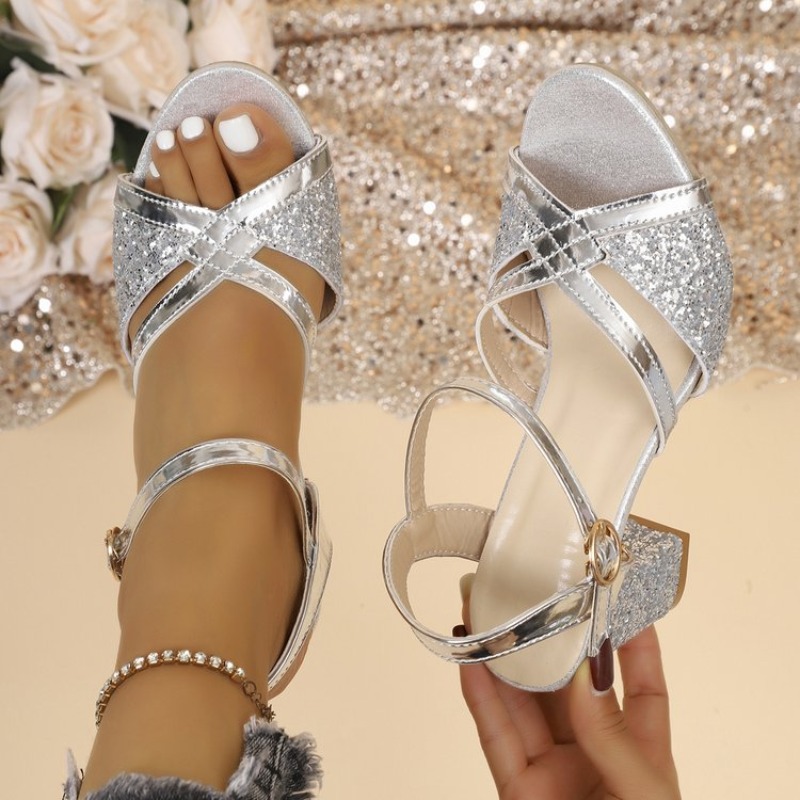 Women Block Heels Sandals Gold - Women Shoes Formal review and price