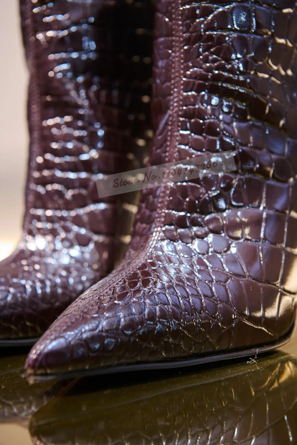 Burgundy Crocodile Thin High H - Women'S Shoes Burgundy review and price