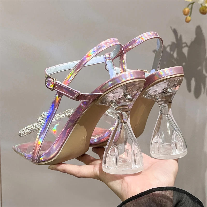 Aneikeh Fashion Woman Sandals  - Clear Strap Heel review and price