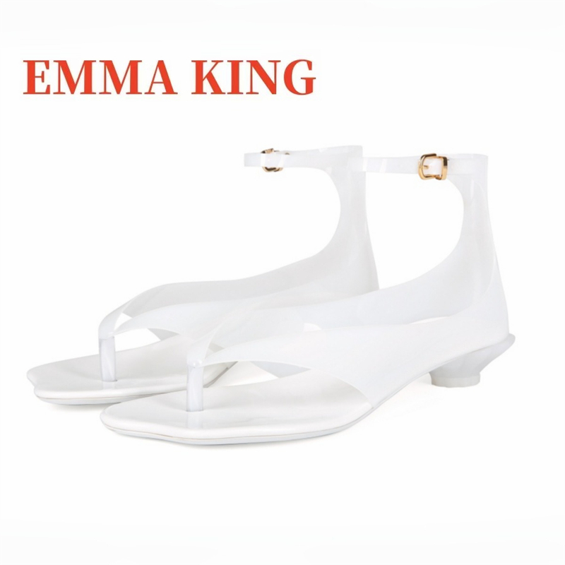 Women's Thong Jelly Sandals,20 - Clear Strap Heel review and price