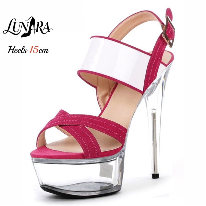 15cm/6Inch Clear Platform Stil - Clear Strap Heel review and price