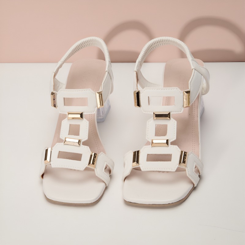 Fashion Plus Size Simple Elega - Clear Strap Heel review and price
