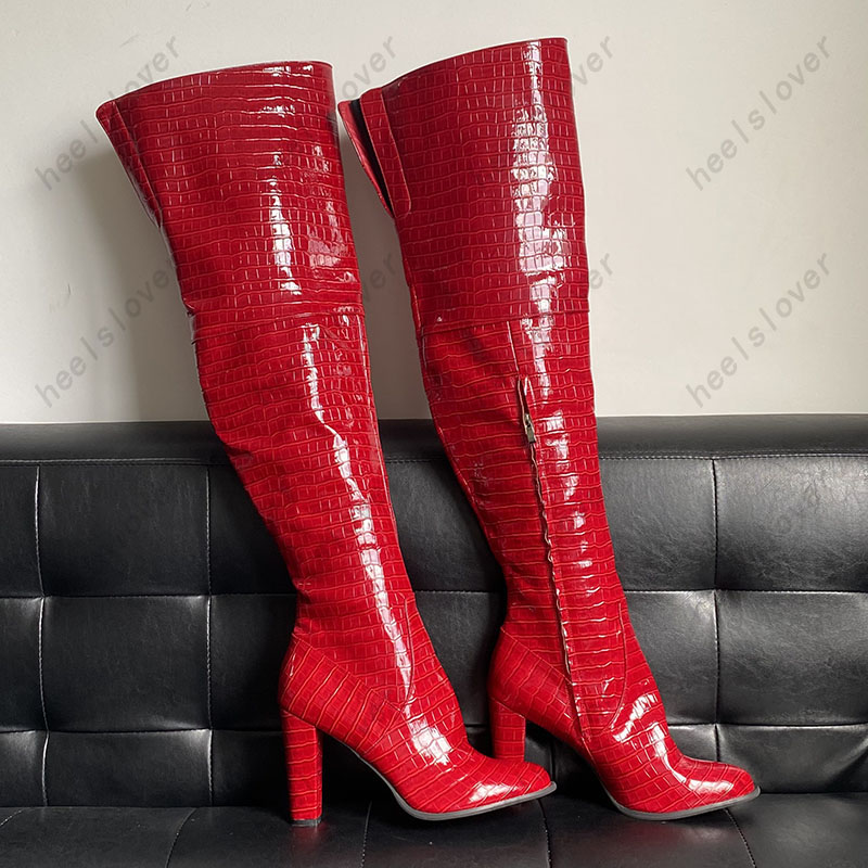 Women Handmade Winter Thigh Bo - Women'S Shoes Burgundy review and price