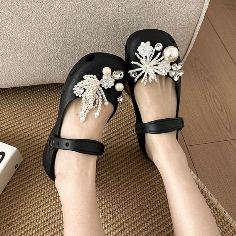 Elegant Pearl Bowknot Soft Sol - Women Shoes Japanese Brand review and price
