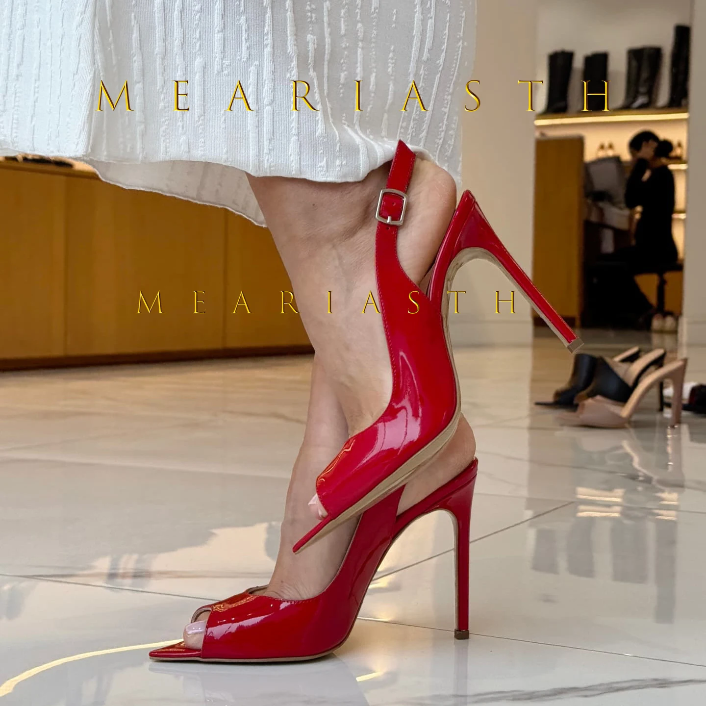 Patent Leather Sandals In Blac - Women Shoes Japanese Brand review and price