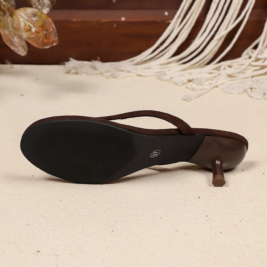 New Faux Suede Heeled Thong Sa - Women Shoes Formal review and price