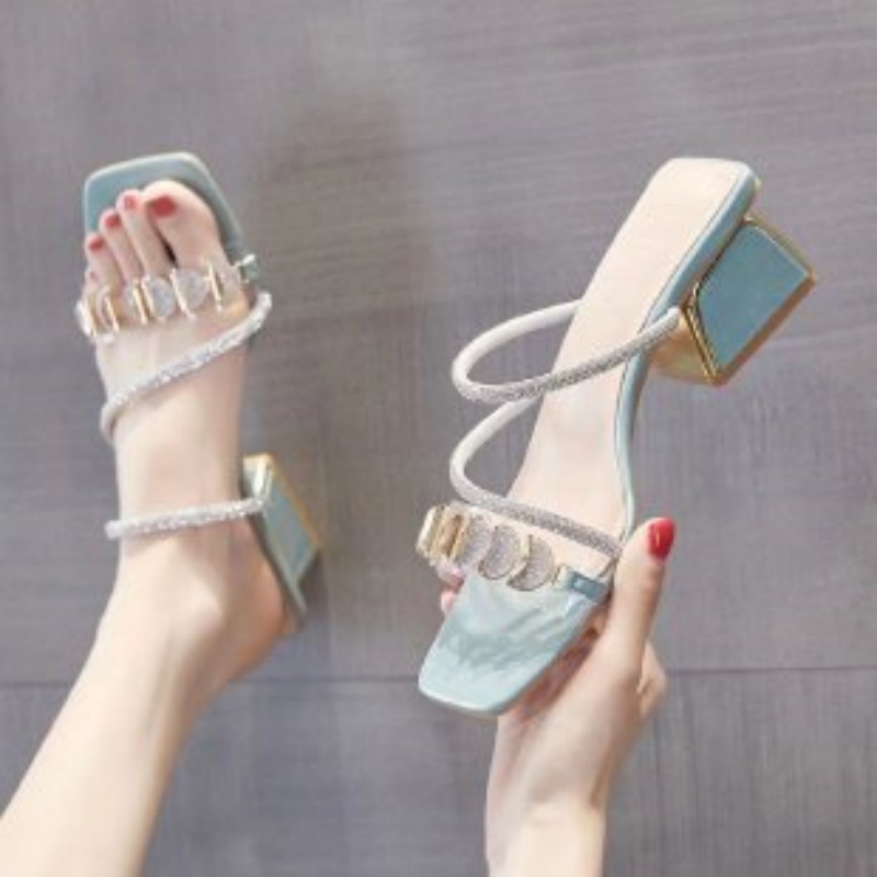 Women Summer Rhinestone Clear  - Clear Strap Heel review and price