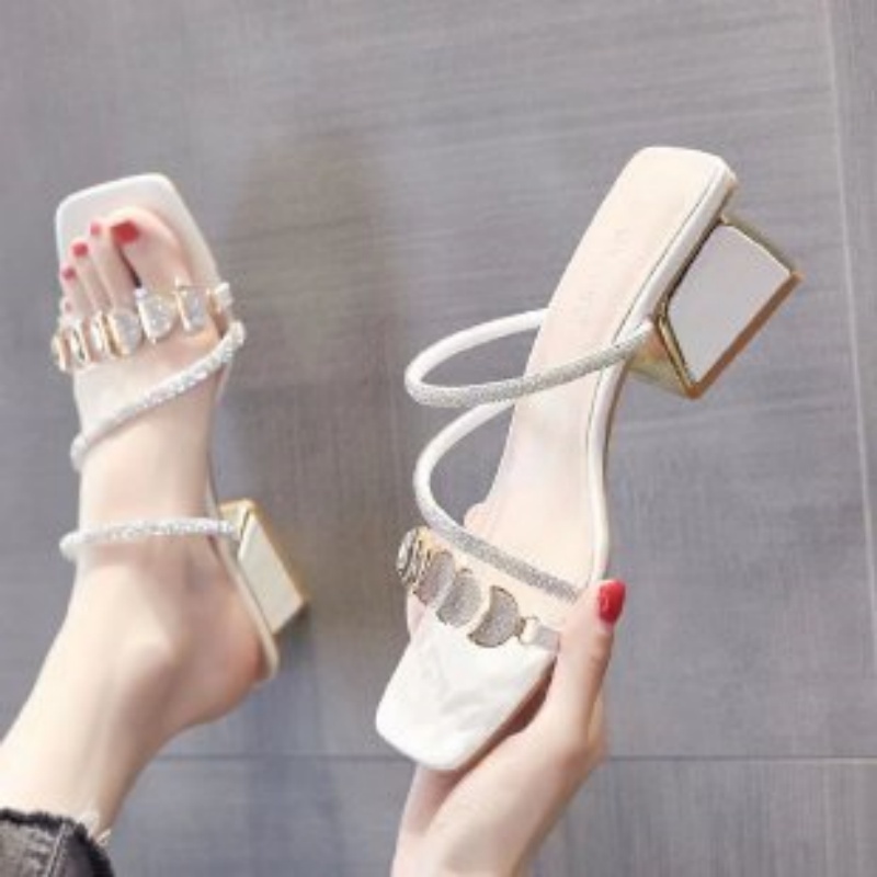 Women Summer Rhinestone Clear  - Clear Strap Heel review and price