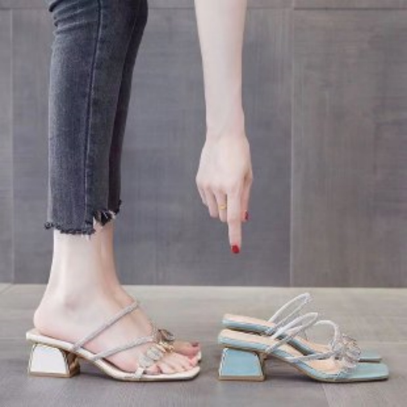 Women Summer Rhinestone Clear  - Clear Strap Heel review and price