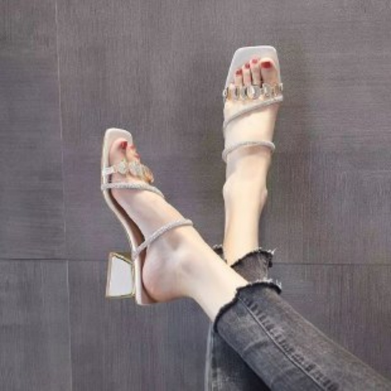 Women Summer Rhinestone Clear  - Clear Strap Heel review and price