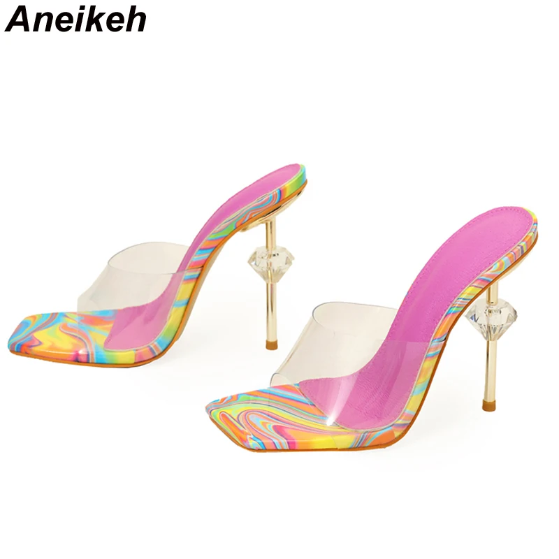 Aneikeh NEW Sexy Strange Trans - Clear Strap Heel review and price